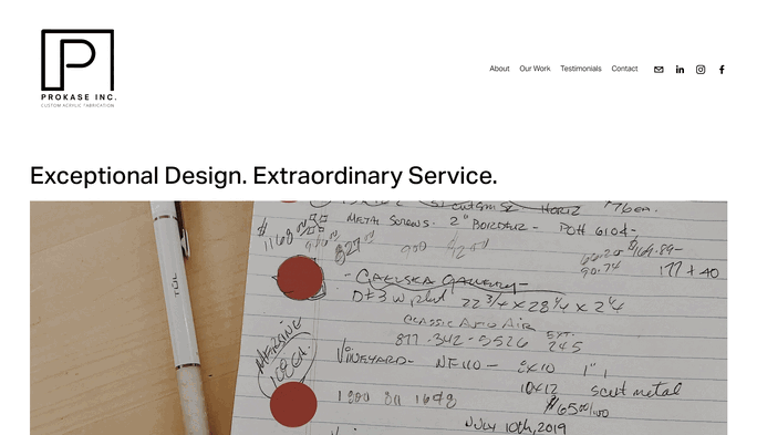 Custom website design mockup for a client homepage